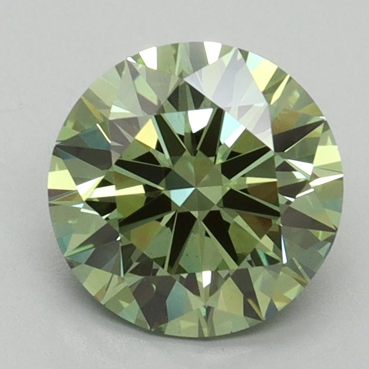 1.69 Ct. Fancy Vivid Green Round Lab Grown Diamond