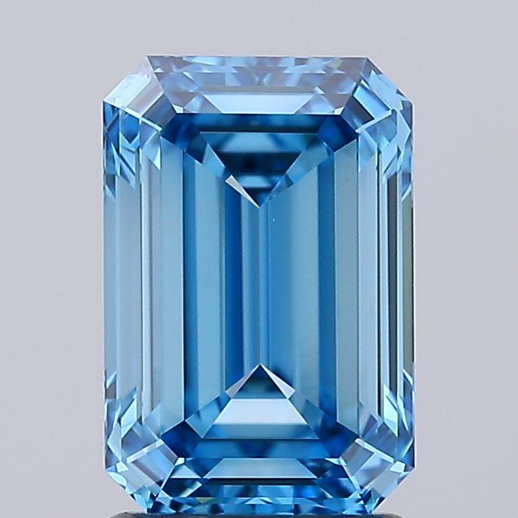 2.02 Ct. Fancy Vivid Blue Emerald Lab Grown Diamond