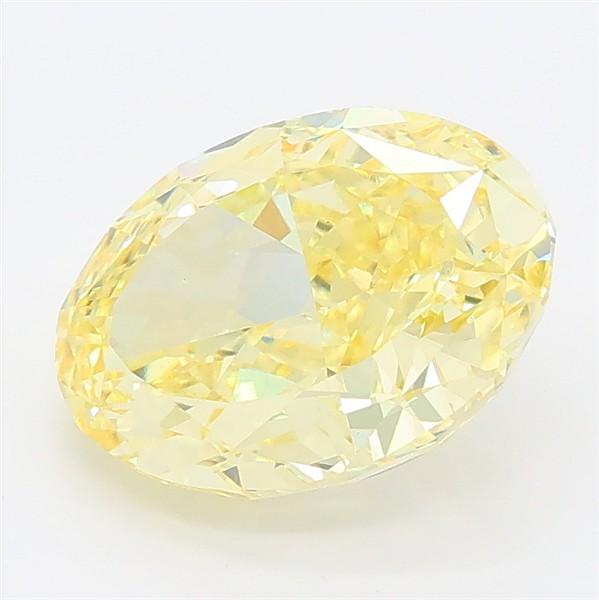 2.84 Ct. Fancy Intense Yellow Oval Lab Grown Diamond