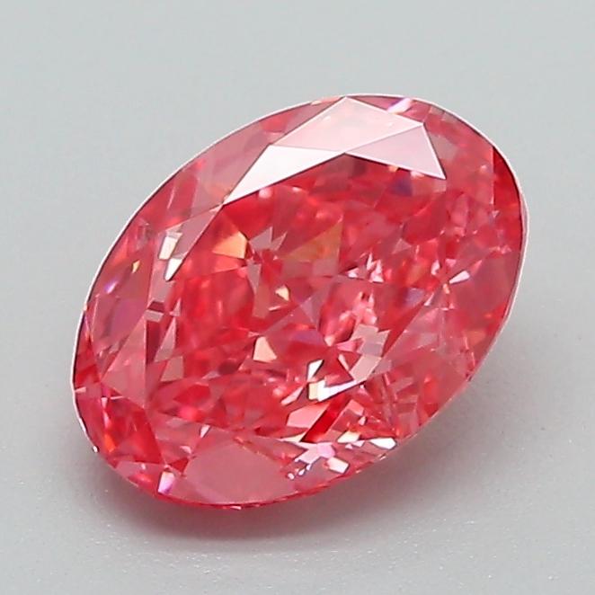 1.29 Ct. Fancy Vivid Pink Oval Lab Grown Diamond