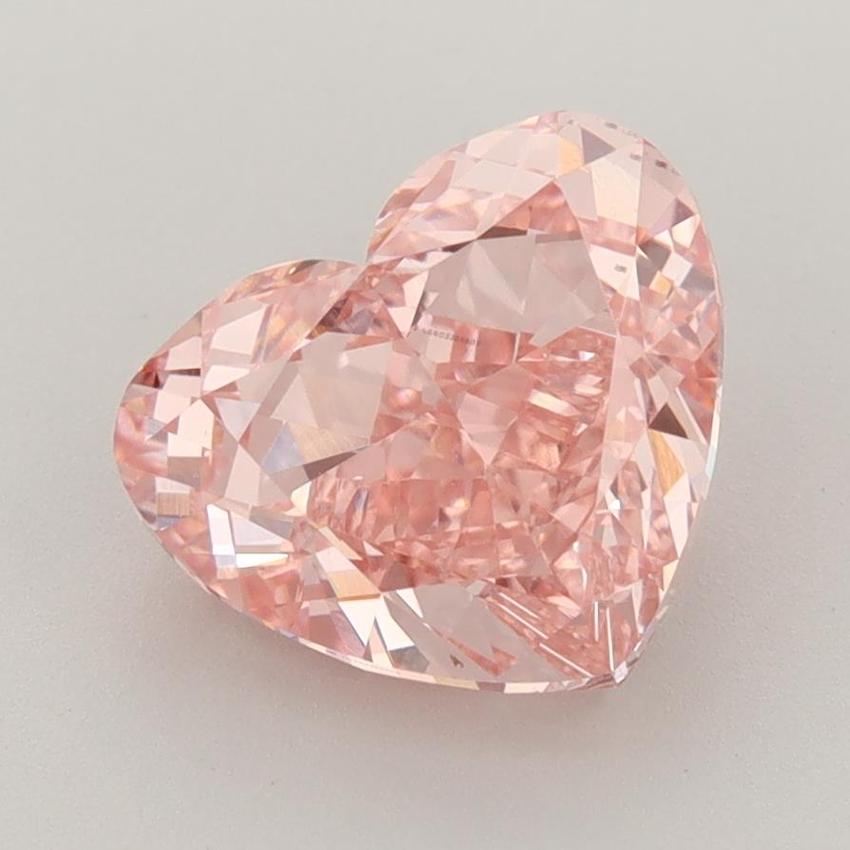 3.17 Ct. Fancy Vivid Pink Heart Lab Grown Diamond