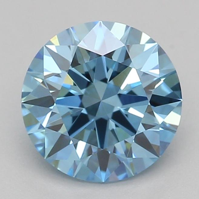 0.79 Ct. Fancy Vivid Blue Round Lab Grown Diamond