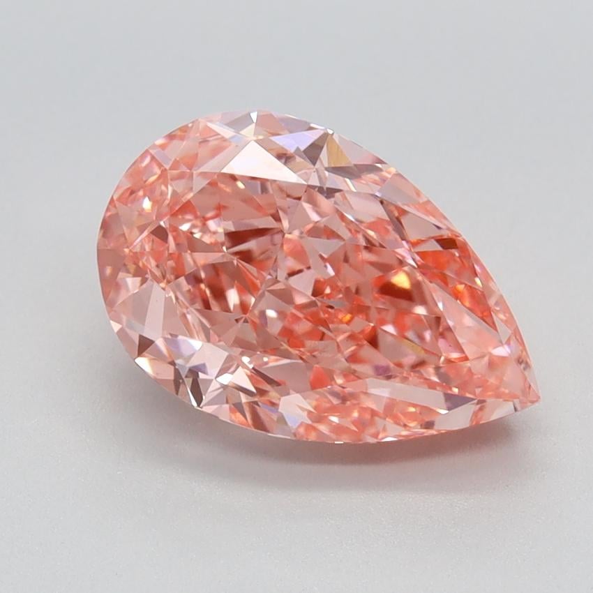 2.59 Ct. Fancy Vivid Pink Pear Lab Grown Diamond