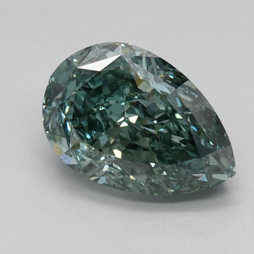 1.29 Ct. Fancy Vivid Green Pear Lab Grown Diamond
