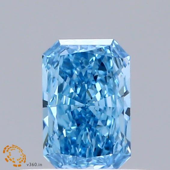 0.33 Ct. Fancy Vivid Blue Radiant Lab Grown Diamond