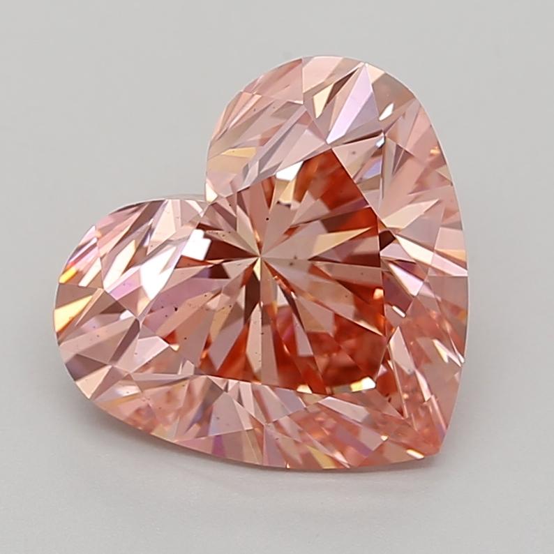 5.08 Ct. Fancy Vivid  Pink Heart Lab Grown Diamond