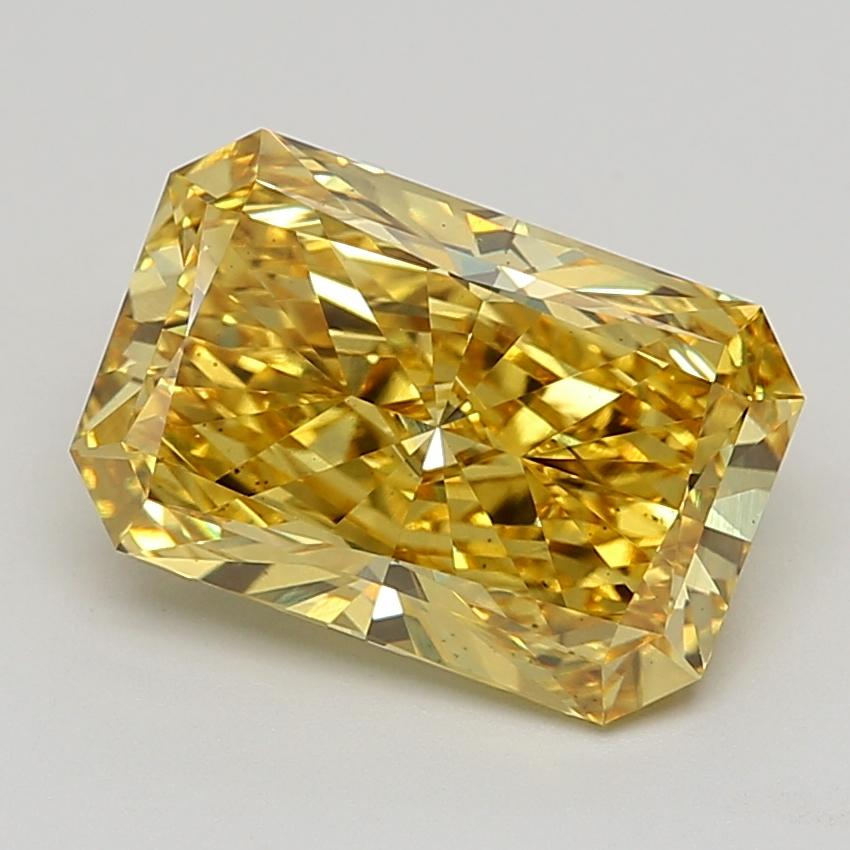 5.00 Ct. Fancy Vivid  Yellow Radiant Lab Grown Diamond