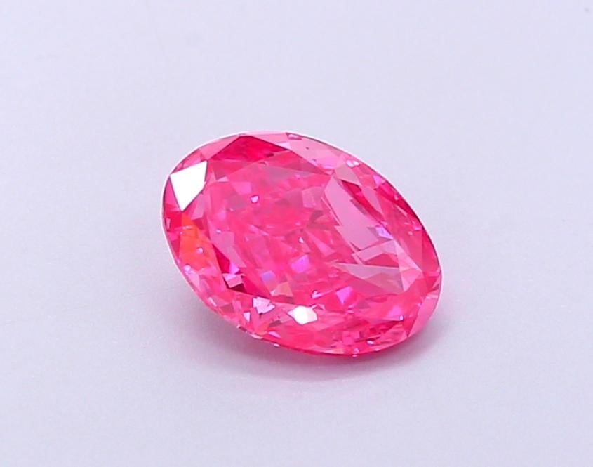 1.03 Ct. Fancy Vivid  Pink Oval Lab Grown Diamond