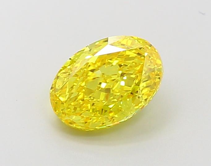 2.01 Ct. Fancy Vivid  Yellow Oval Lab Grown Diamond