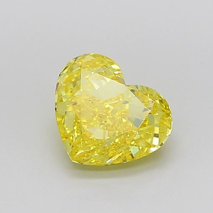 1.73 Ct. Fancy Vivid Yellow Heart Lab Grown Diamond