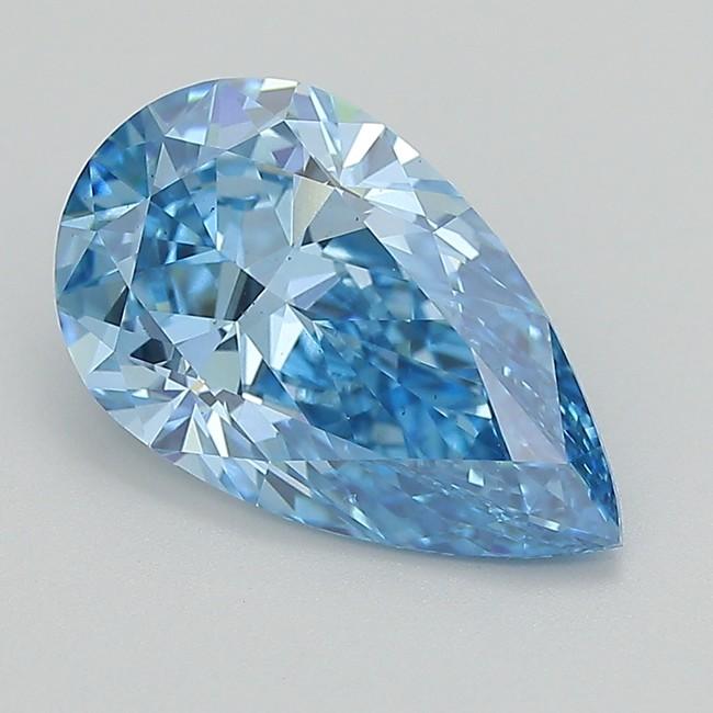 3.05 Ct. Fancy Vivid  Blue Pear Lab Grown Diamond