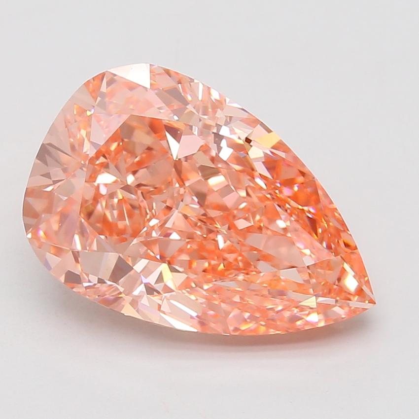 8.08 Ct. Fancy Vivid Pink Pear Lab Grown Diamond