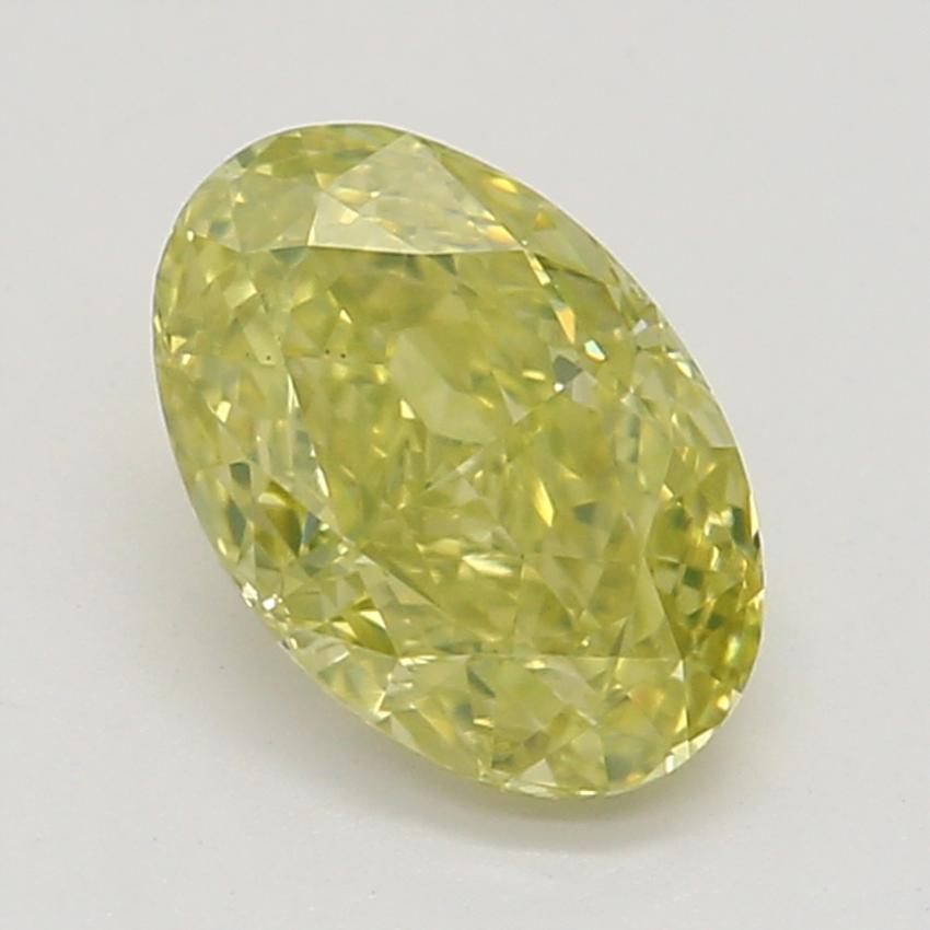 0.62 Ct. Fancy Intense Yellow Oval Diamond