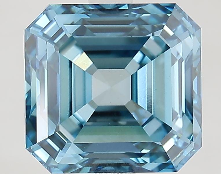 4.09 Ct. Fancy Vivid Blue Asscher Lab Grown Diamond