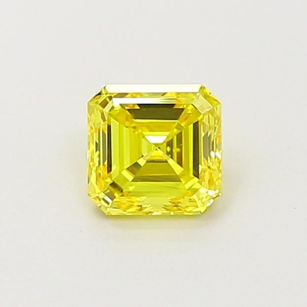 0.50 Ct. Fancy Vivid  Yellow Asscher Lab Grown Diamond