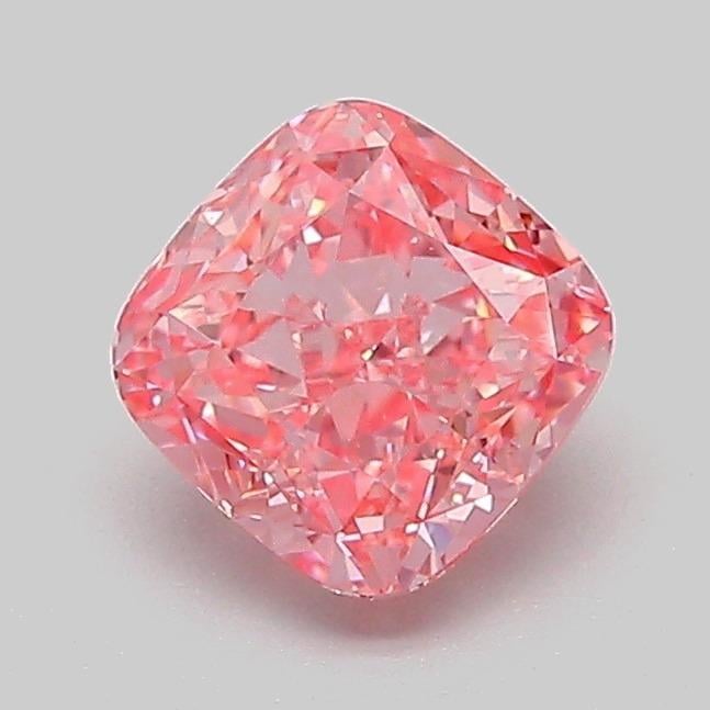 1.05 Ct. Fancy Vivid Pink Cushion Lab Grown Diamond