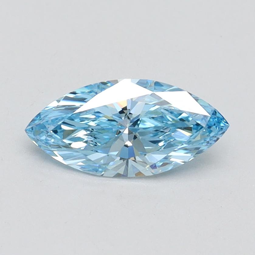 0.60 Ct. Fancy Vivid Blue Marquise Lab Grown Diamond