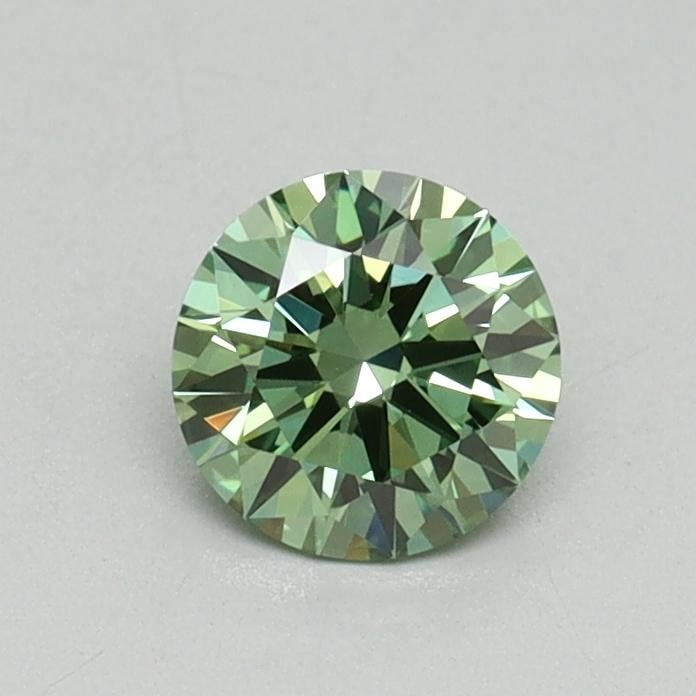0.53 Ct. Fancy Vivid Pacific Green Round Lab Grown Diamond