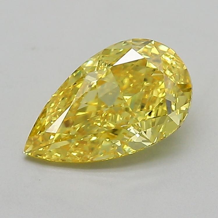 1.61 Ct. Fancy Vivid  Yellow Pear Lab Grown Diamond