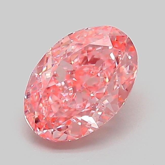 1.06 Ct. Fancy Vivid Pink Oval Lab Grown Diamond