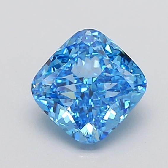 2.24 Ct. Fancy Vivid Blue Cushion Lab Grown Diamond