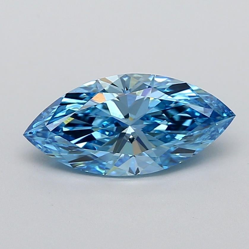 2.02 Ct. Fancy Vivid  Blue Marquise Lab Grown Diamond