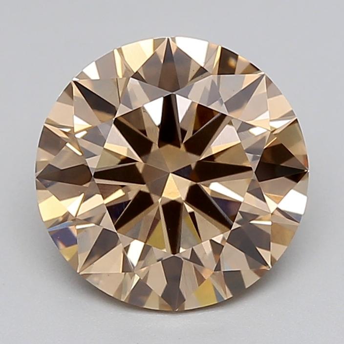 2.06 Ct. Light  Brown Round Lab Grown Diamond
