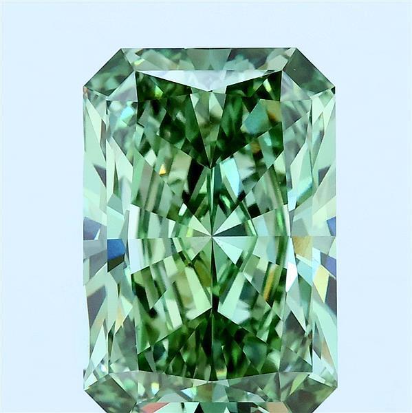 5.01 Ct. Fancy Green Radiant Lab Grown Diamond