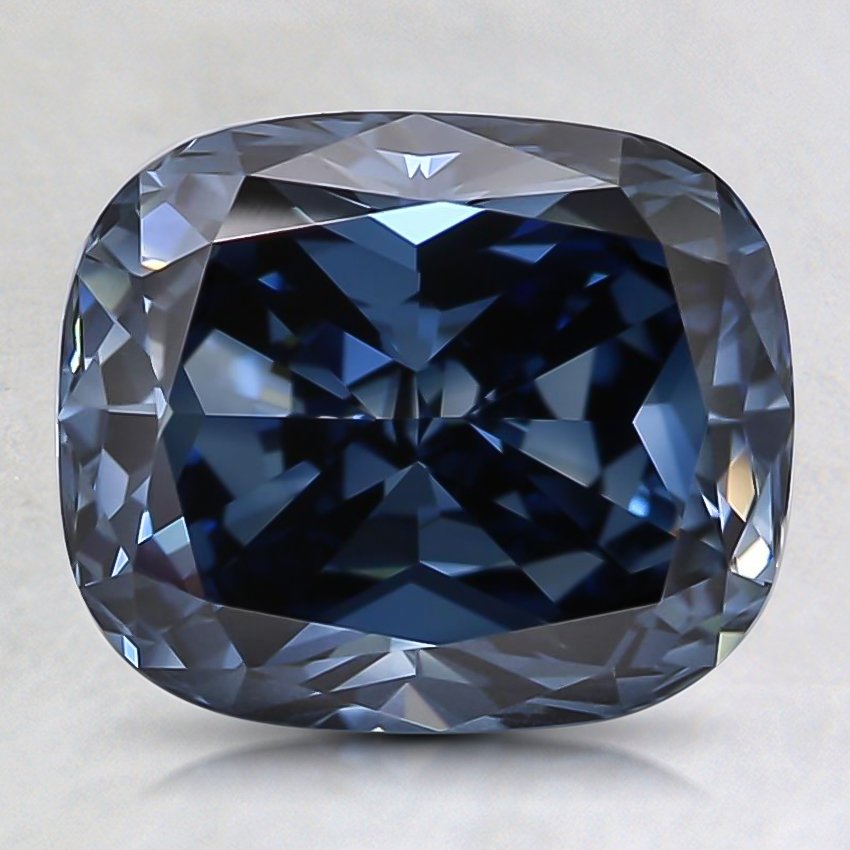 2.32 Ct. Fancy Deep Blue Cushion Lab Grown Diamond