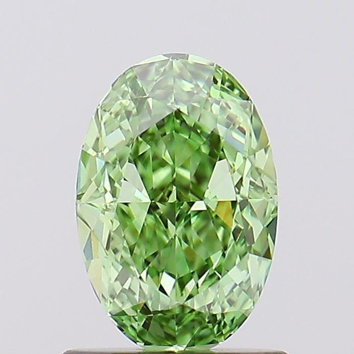 1.02 Ct. Fancy Vivid Green Oval Lab Grown Diamond