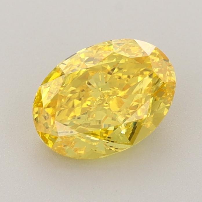 1.10 Ct. Fancy Vivid  Yellow Oval Lab Grown Diamond