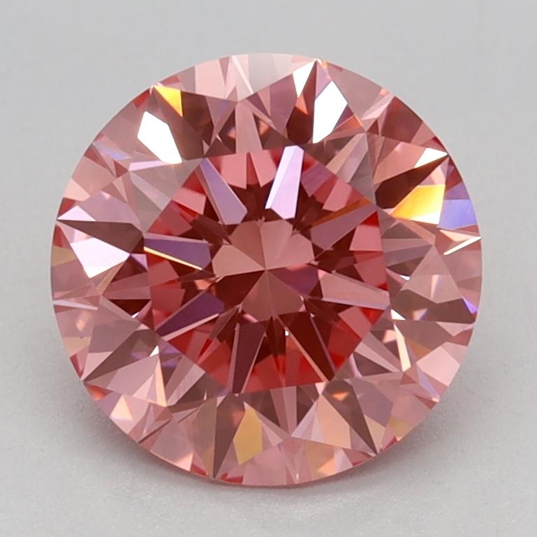 1.52 Ct. Fancy Vivid Pink Round Lab Grown Diamond