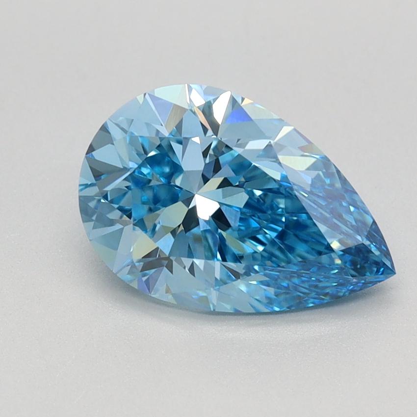 1.59 Ct. Fancy Vivid Blue Pear Lab Grown Diamond
