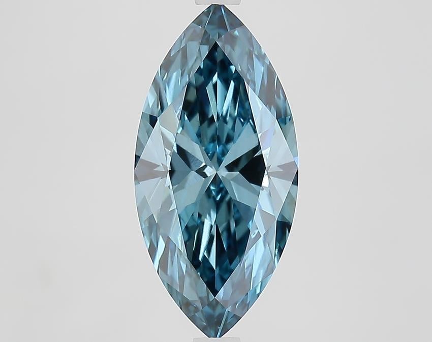 3.12 Ct. Fancy Vivid Blue Marquise Lab Grown Diamond