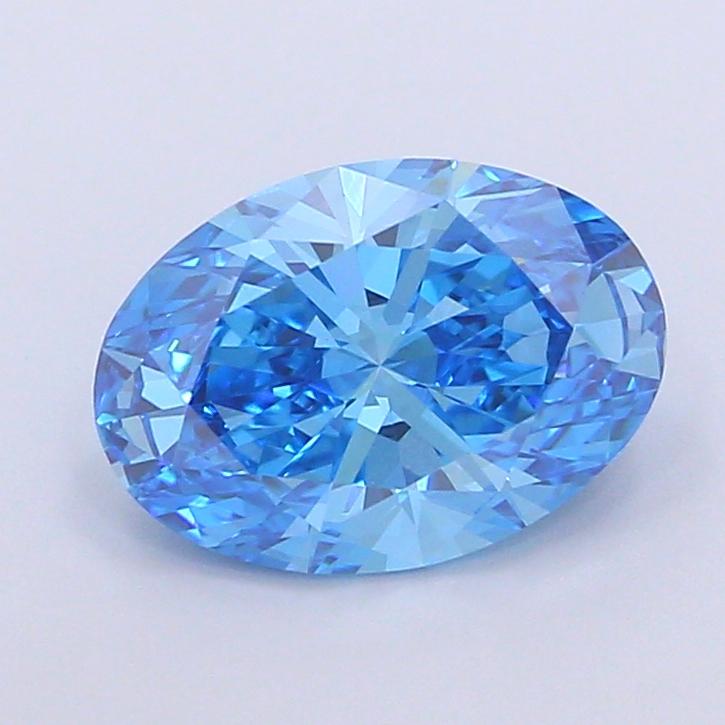 3.00 Ct. Fancy Vivid Blue Oval Lab Grown Diamond