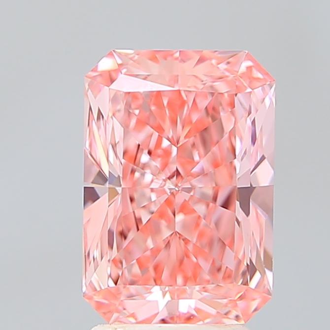 2.68 Ct. Fancy Vivid Pink Radiant Lab Grown Diamond