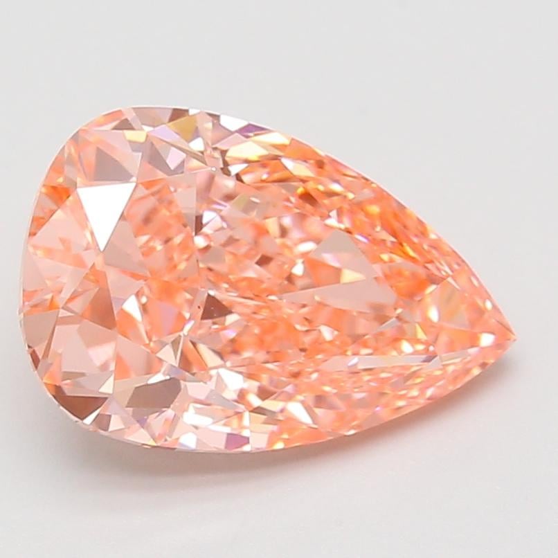 4.06 Ct. Fancy Vivid Pink Pear Lab Grown Diamond