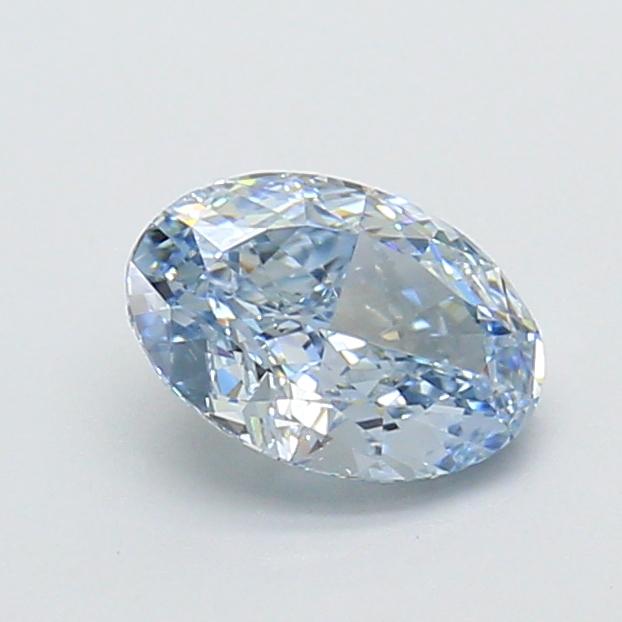 1.02 Ct. Fancy Intense  Blue Oval Lab Grown Diamond