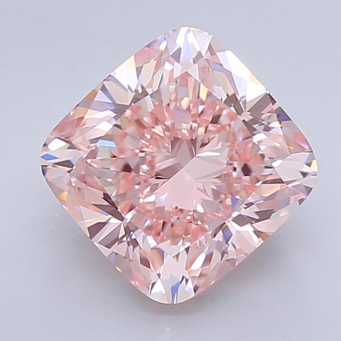4.00 Ct. Fancy Intense Pink Cushion Lab Grown Diamond