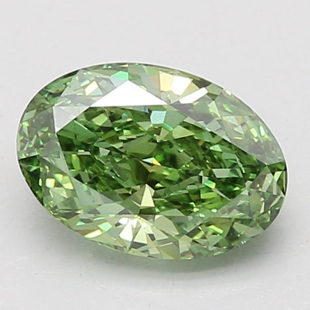 2.00 Ct. Fancy Vivid Green Oval Lab Grown Diamond