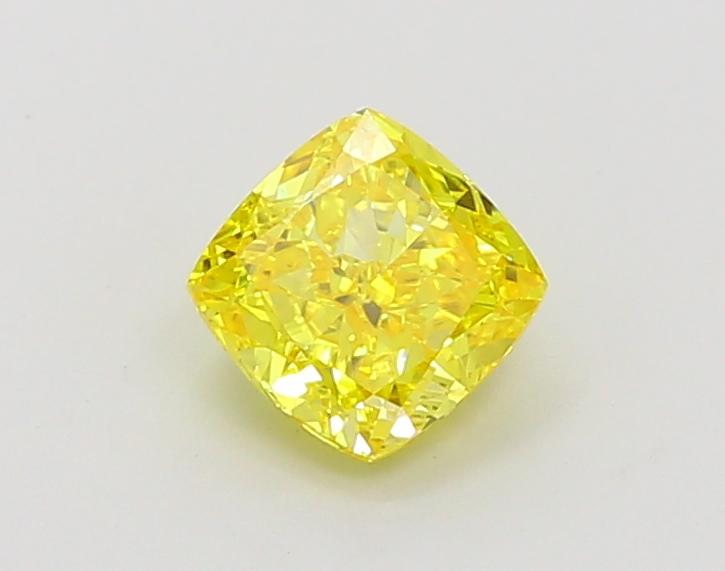 1.07 Ct. Fancy Vivid  Yellow Cushion Lab Grown Diamond