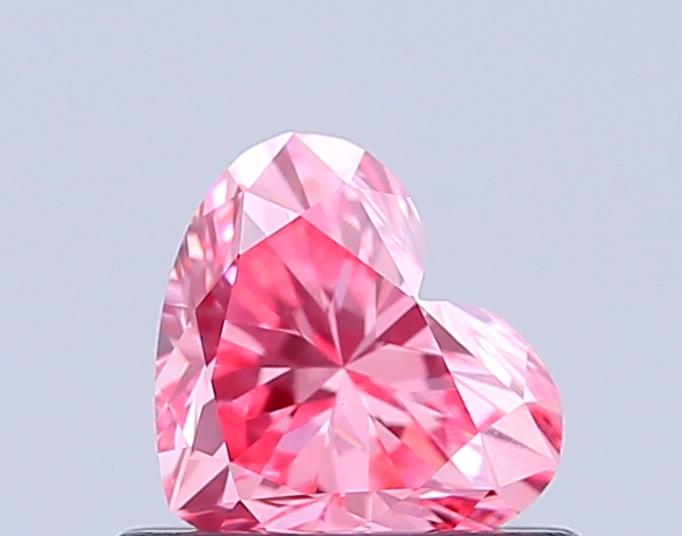 0.55 Ct. Fancy Vivid Pink Heart Lab Grown Diamond