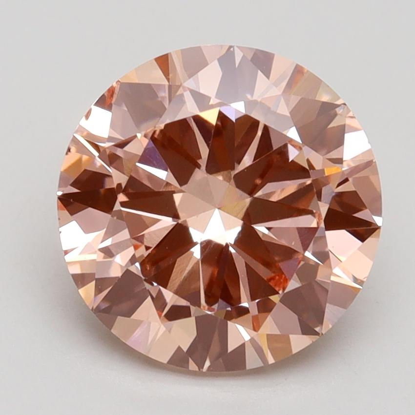 3.00 Ct. Fancy Intense Pink Round Lab Grown Diamond