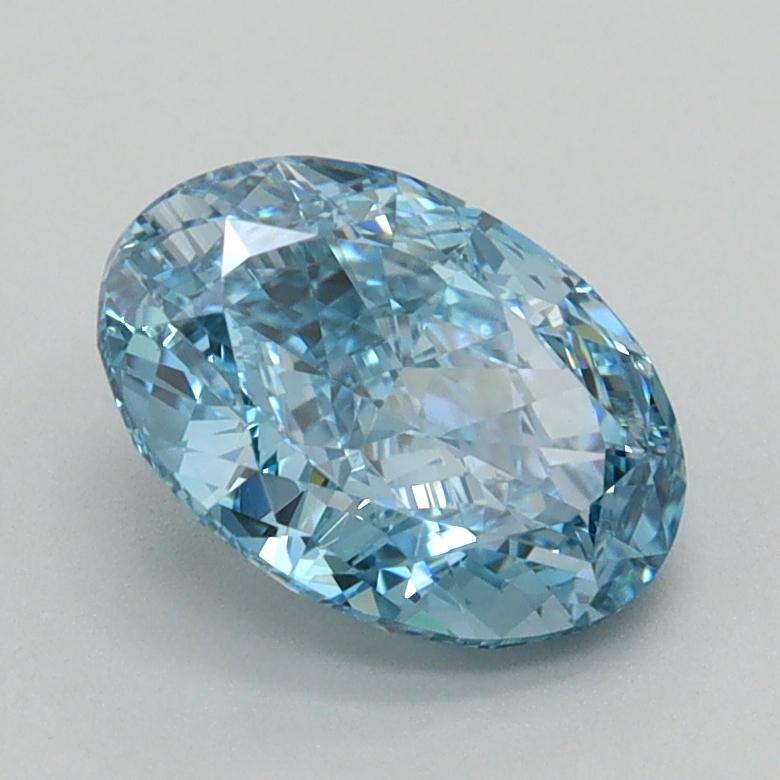 1.53 Ct. Fancy Vivid  Blue Oval Lab Grown Diamond
