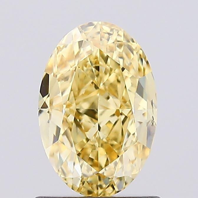 1.24 Ct. Fancy Intense Yellow Oval Lab Grown Diamond