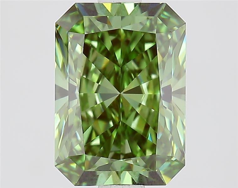 1.79 Ct. Fancy Vivid  Green Radiant Lab Grown Diamond