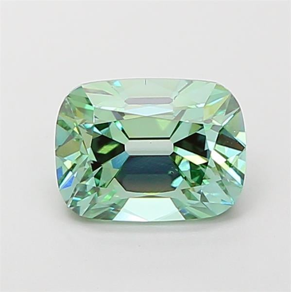 2.00 Ct. Fancy Vivid Green Cushion Lab Grown Diamond