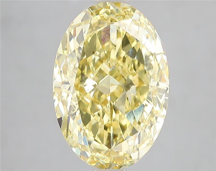 5.02 Ct. Fancy Vivid Yellow Oval Lab Grown Diamond