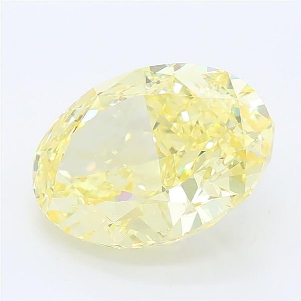 2.34 Ct. Fancy Intense Yellow Oval Lab Grown Diamond