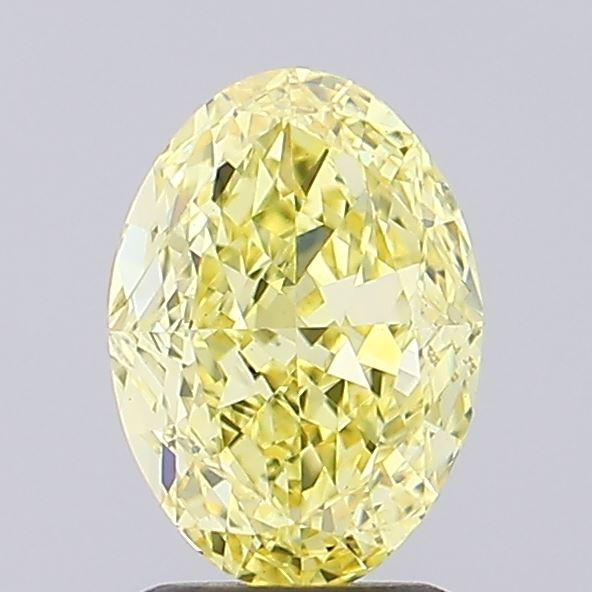 1.50 Ct. Fancy Intense Yellow Oval Lab Grown Diamond